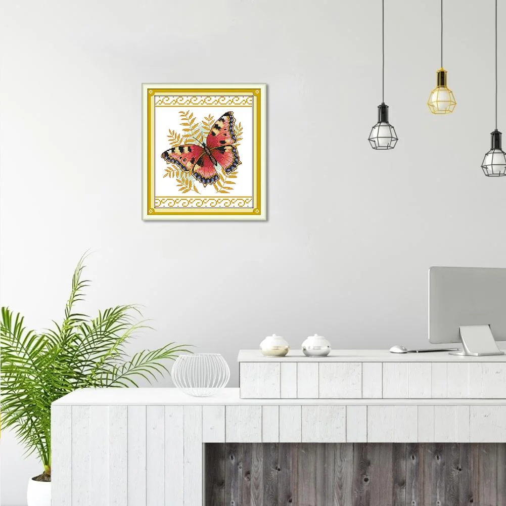 14ct Stamped Cross Stitch - Butterfly (22*20cm)