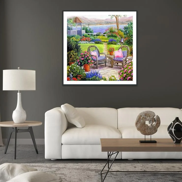 Diamond Painting - Full Round Drill - Rattan Chair(30*30cm)