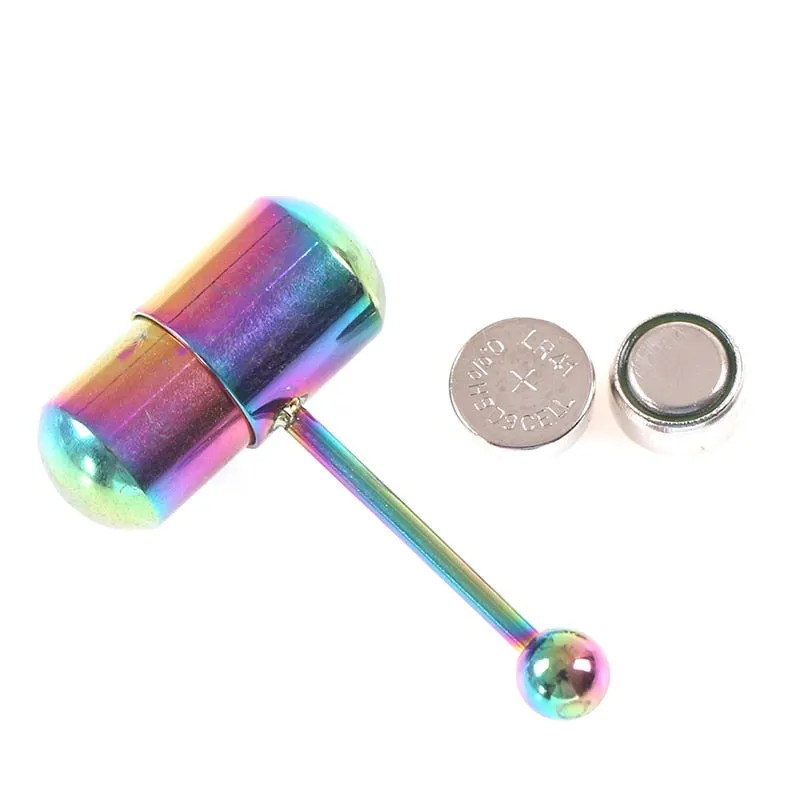 Nightclub Fashion Steel Vibrating Tongue Bar Ring Stud Body Piercing Jewelry