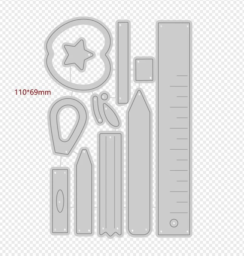 Metal Cutting Dies Slimline Essentials card Scrapbooking Stencil Cut Die For DIY Card Crafts Handmade