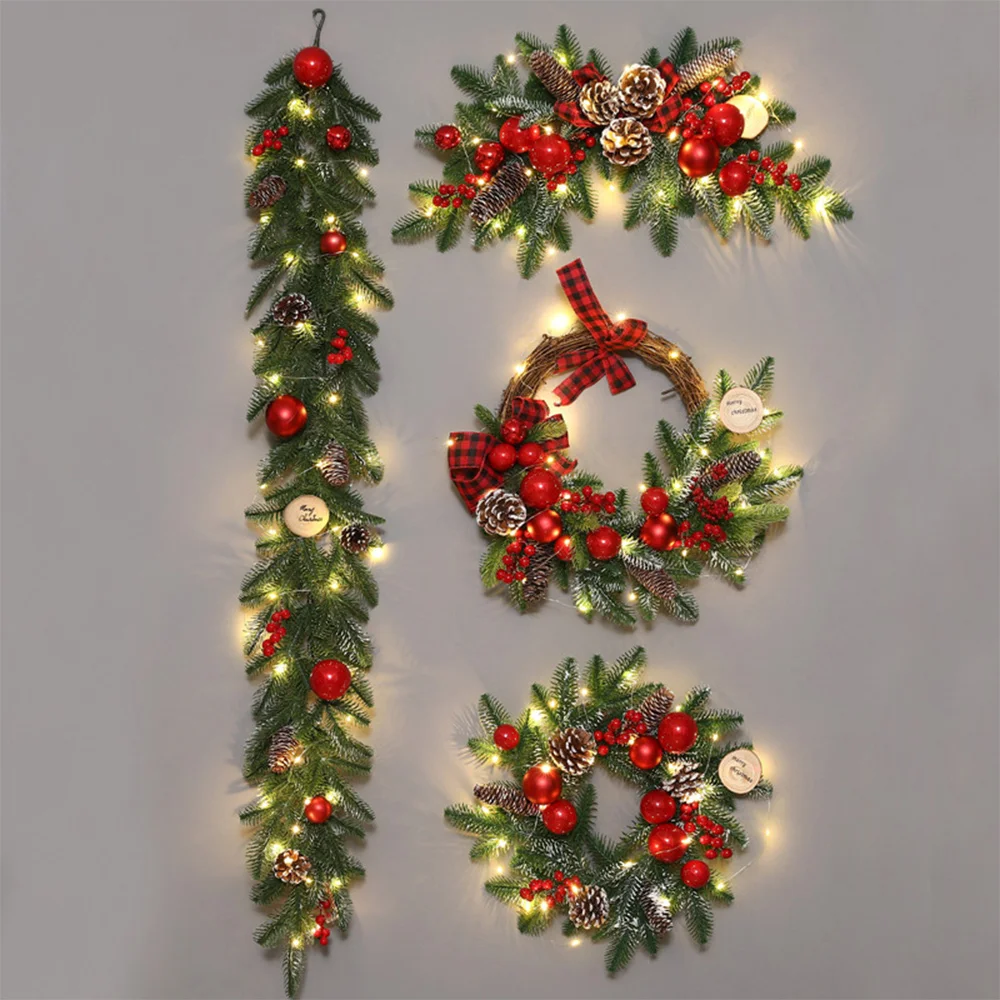 Festive Props Garland Christmas Rattan Mall Garland