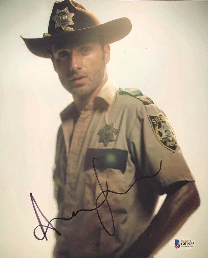 ANDREW LINCOLN SIGNED AUTOGRAPHED 8X10 Photo Poster painting WALKING DEAD BECKETT