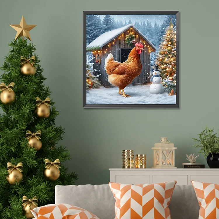 VAIIEYO DIY 5D Diamond Painting Rooster, Paint with Diamonds Art Animal,  Paint by Numbers Full Drill Round Rhinestone Craft Canvas for Home Wall