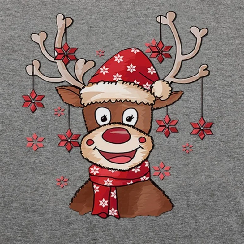 Christmas print patchwork round collar pajamas set