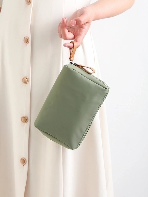 Women’s All Seasons Polyester Solid Color Basic Square Zipper Cosmetic Bag