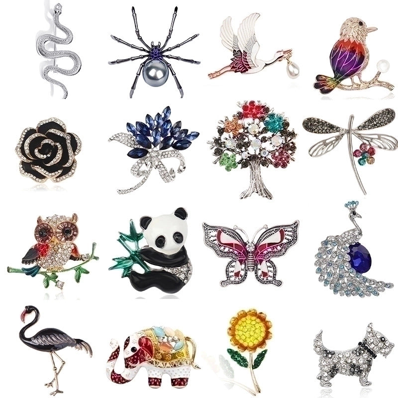 Retro Classic Style Pin Sunflower Spider Butterfly Alloy Inlay Artificial Pearls Rhinestones Unisex Brooches