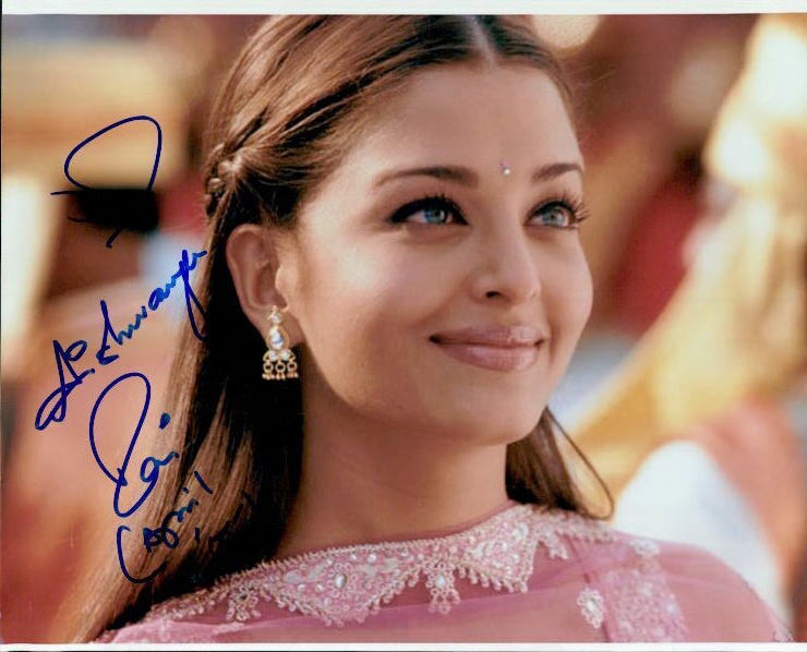 Aishwarya Rai (Pride and Prejudice) signed 8x10 Photo Poster painting in-person