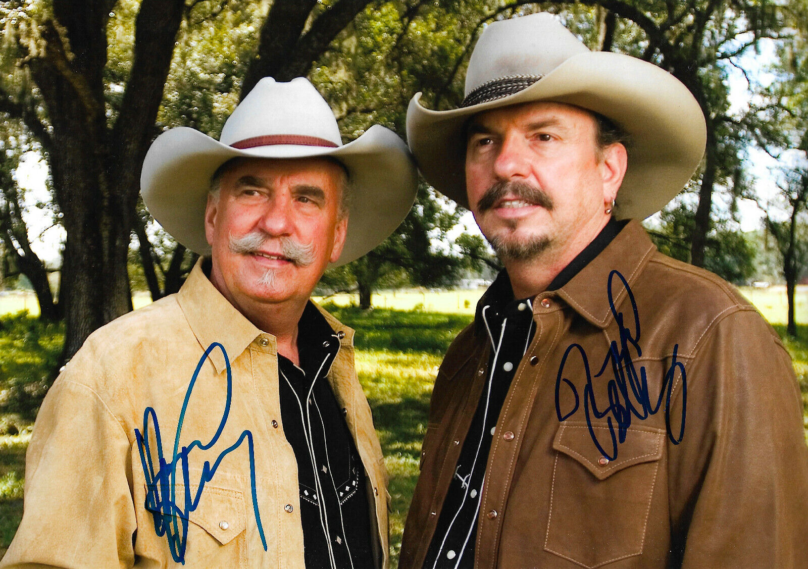 Bellamy Brothers signed 8x12 inch Photo Poster painting autographs