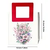 Sac &agrave; main bricolage avec peinture en diamant avec poign&eacute;e carr&eacute;e, sac fourre-tout pour peinture en diamant, kits de peinture multi-usages en diamants, sacs &agrave; main cr&eacute;atifs pour femmes, cadeau artisanat pour filles (fleurs en fleurs)