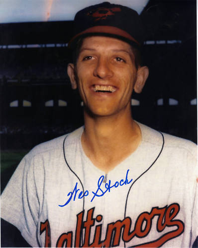 WES STOCK BALTIMORE ORIOLES ACTION SIGNED 8x10 Photo Poster painting