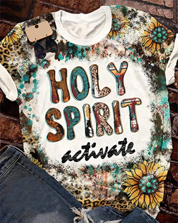 Holy Spirit Activate Print Short Sleeve T-shirt