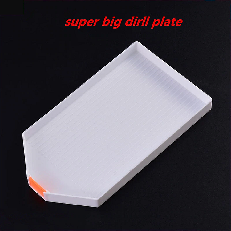 Diamond Embroidery Accessories Large Capacity Diamond Painting Tools White Plastic Tray Large Kit