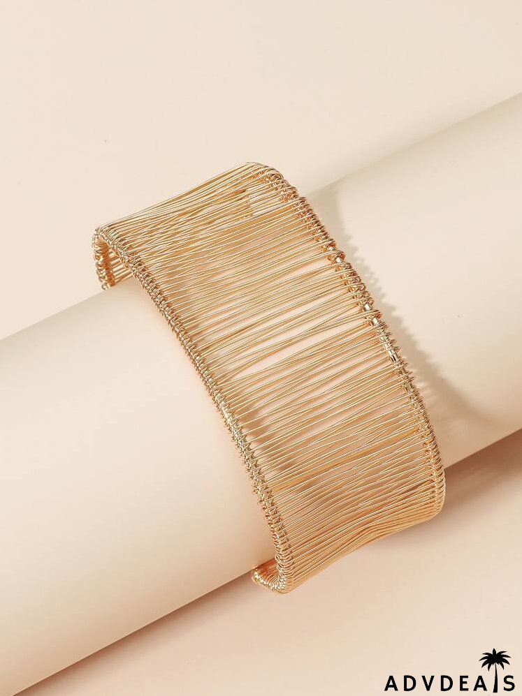 Hollow Out Wide Bangle