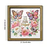 Diamond Painting Special Shaped Drill Butterfly and Flower With Frame(8.46x8.46inch)
