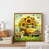 Diamond Painting-DIY Full Round Drill Sunflower Car