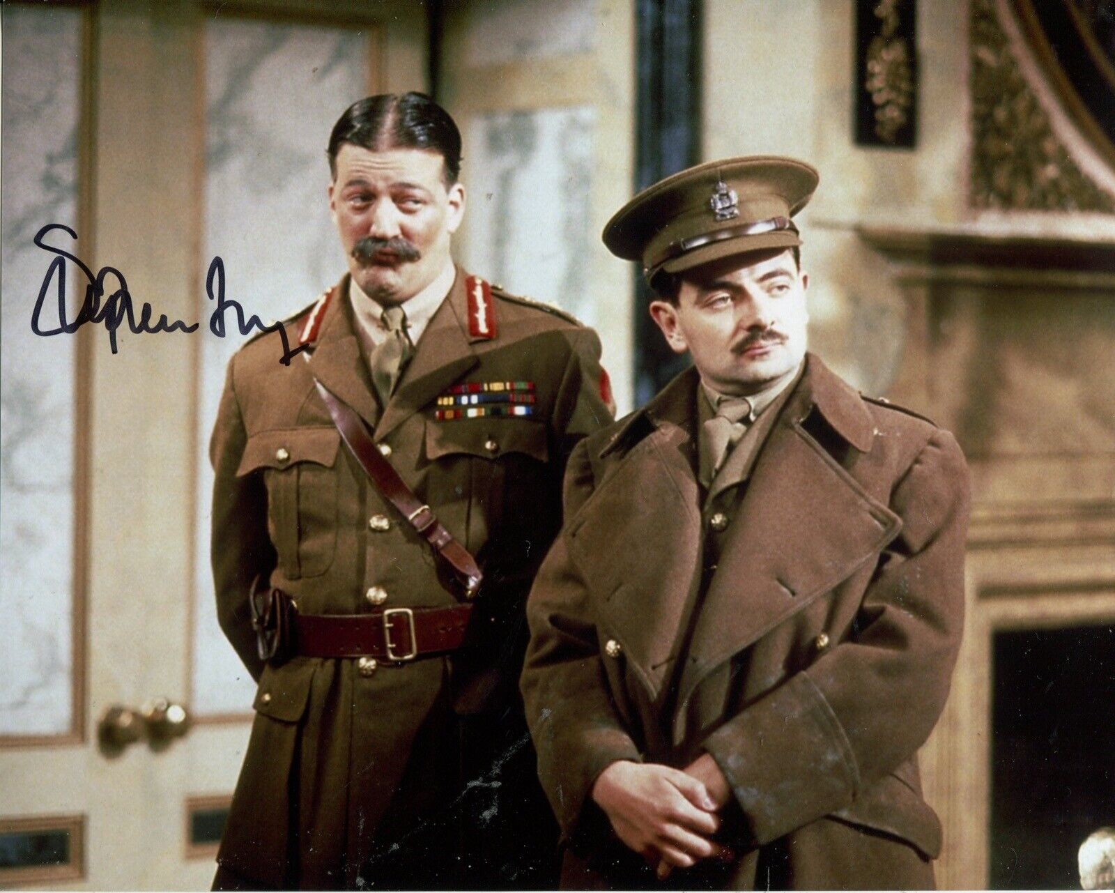 Actor Stephen Fry signed 8x10 BLACKADDER GOES FORTH comedy Photo Poster painting - UACC DEALER