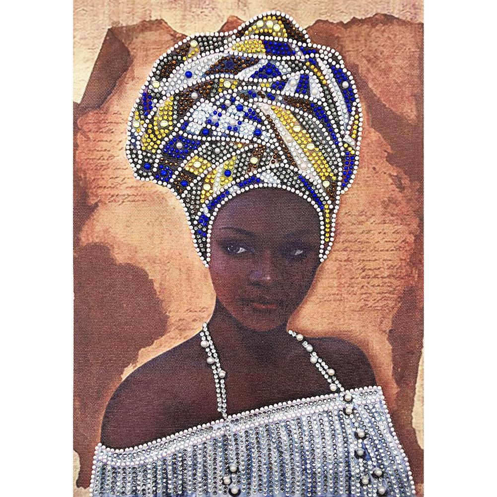 

Black Woman - Special Shaped Diamond Painting - 30*40CM, 501 Original