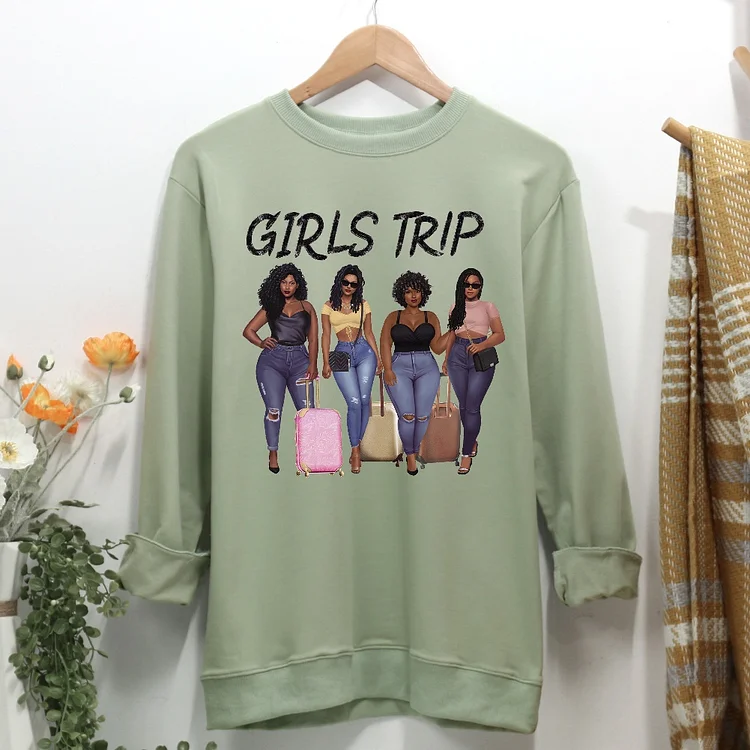 Girl Trip Women Casual Sweatshirt-Annaletters