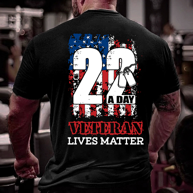 22 Push Up Challenge Veteran Lives Matter T-shirt