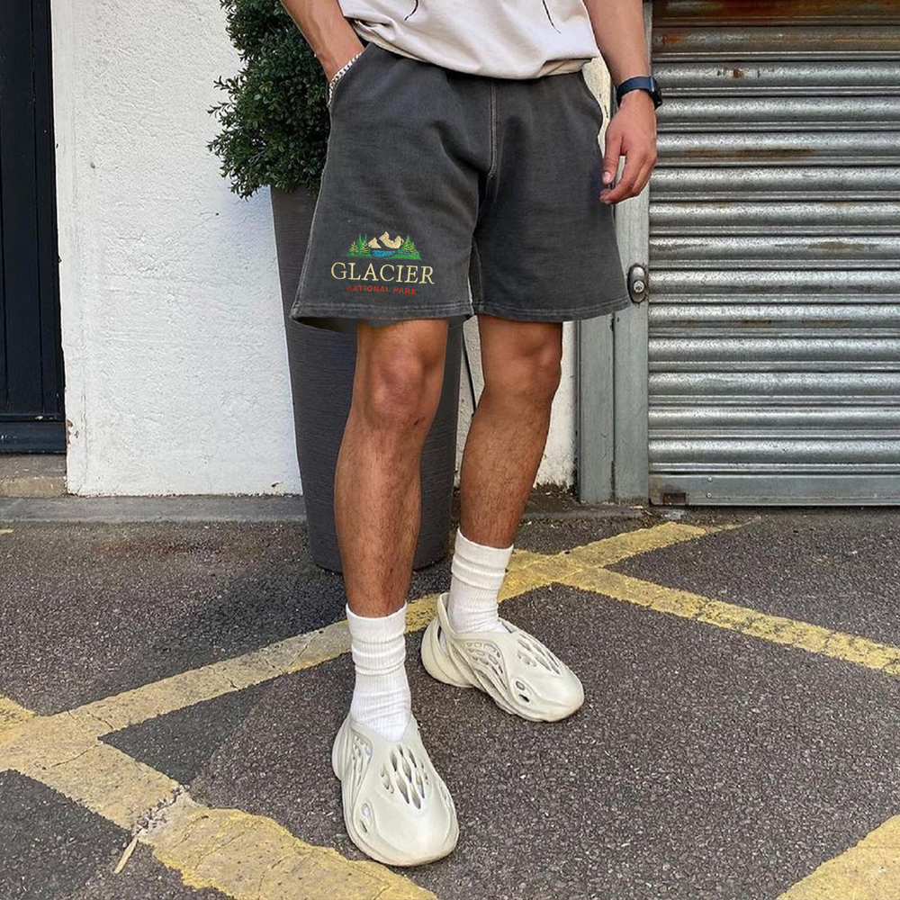 Men's Vintage Glacier Print Shorts