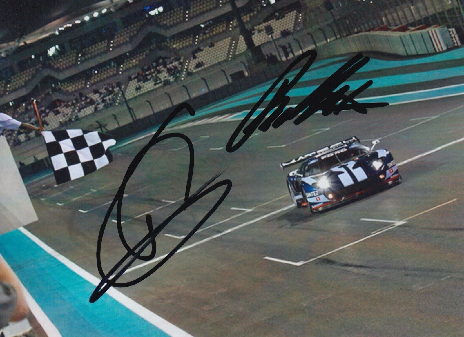 Thomas Mutsch and Romain Grosjean Hand Signed 7x5 Photo Poster painting - FIA GT Championship 22