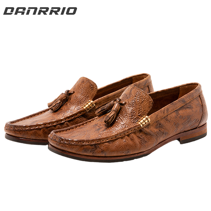 Goodyear Handmade Cowhide Leather Sole Fringe Loafers DANRRIO.COM DANRRIO