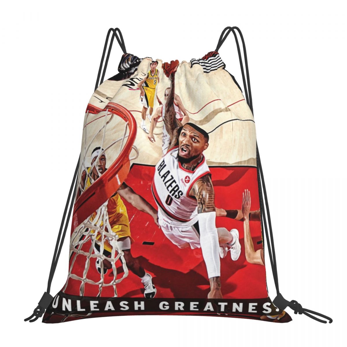 Portland Trail Blazers Damian Lillard Motivational Unisex Drawstring Backpack Bag Travel Sackpack