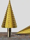 1Pcs 4-42 Mm Titanium Coated Step Drill Bit HSS Wood Metal Hole Cutter