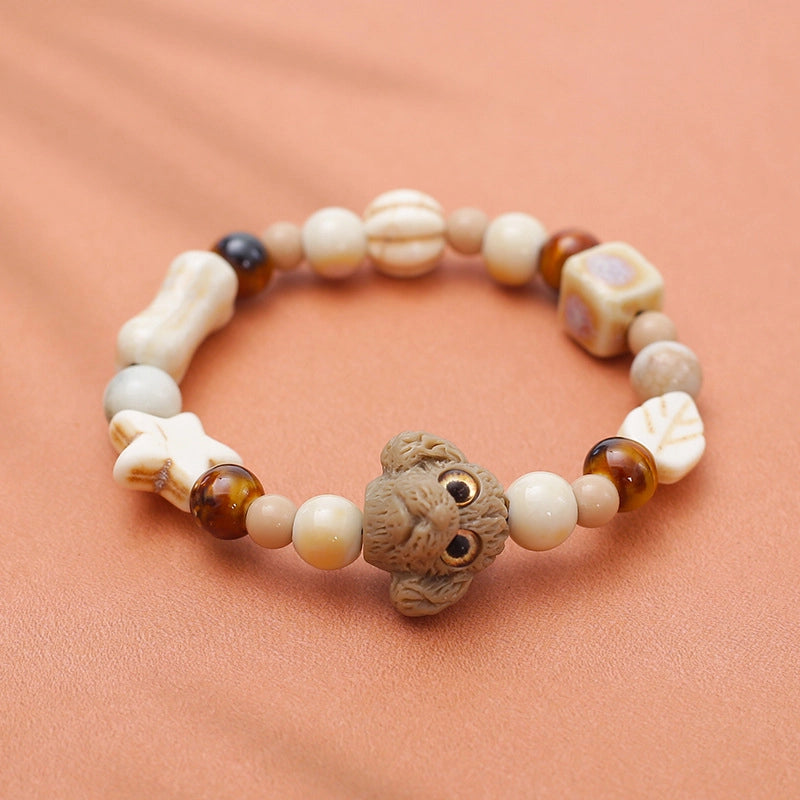 Cute Cartoon Personality Puppy Bracelet Boys And Girls Student Children Gift Jingdezhen Ceramic Jewelry Bracelet