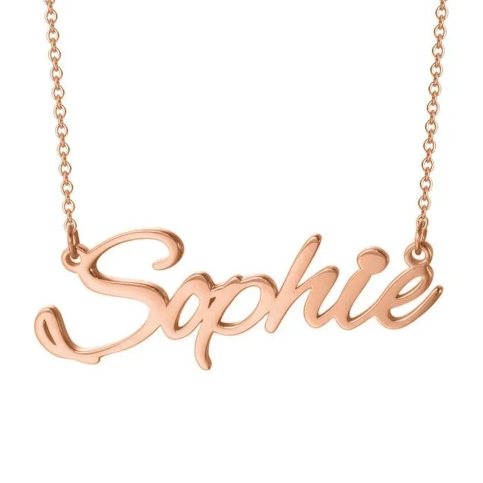 Custom Name Necklace Rose Gold Personalized Name Chain for Girls Gift Idea