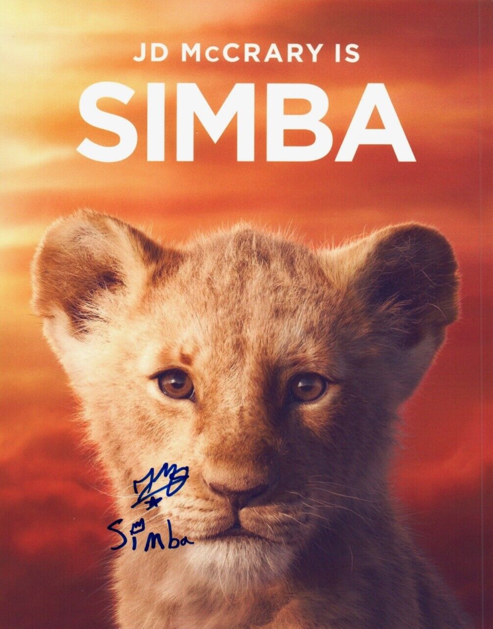 JD McCrary Signed Autographed 8x10 Photo Poster painting THE LION KING Simba COA