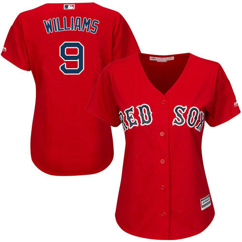 Women's Boston Red Sox Ted Williams Replica Alternate Jersey - Red mysite