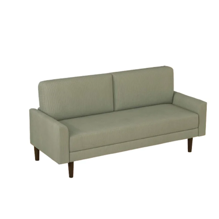 Bestier Fabric Tufted Upholstered Sofa Couch with Square Arm, Modern 4 Seater Sofa for Living Room