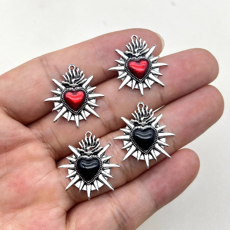 1 Piece 23 * 25mm Zinc Alloy Heart Shape Pendant Jewelry Accessories