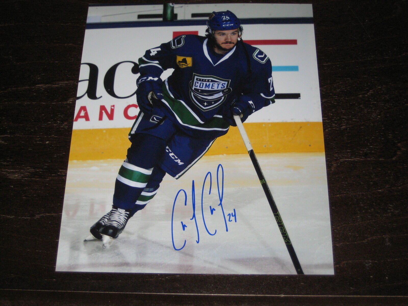 COLE CASSELS autographed UTICA COMETS 8X10 Photo Poster painting L@@K