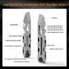 EDC Pry Bar Multitool with Bi-Directional Ratchet Screwdriver & Everlasting Pen, Wrenches, Crowbar and Box Openers Camping Accessories A Versatile Companion
