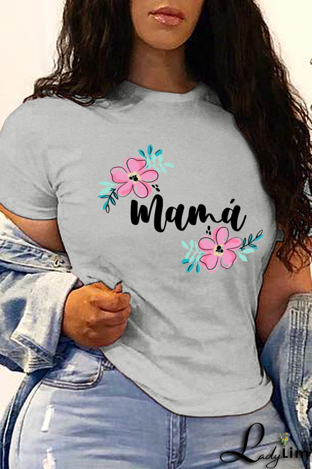 Red Street Vintage Print Patchwork Letter O Neck T-Shirts