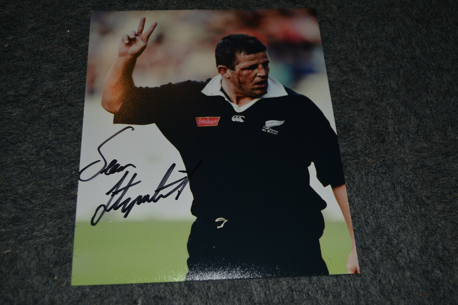 SEAN FITZPATRICK signed autograph 8x10 / 20x25 cm In Person ALL BLACKS