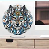 Acrylic Special Shape Indian Wolf Diamond Painting Art Clock Ornaments Kit