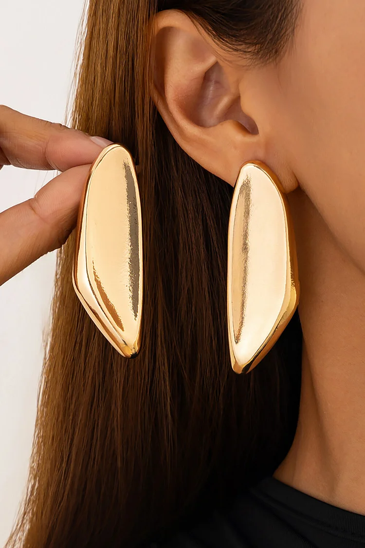Irregular Geometric Design Alloy Fashionable Oversize Stud Earrings
