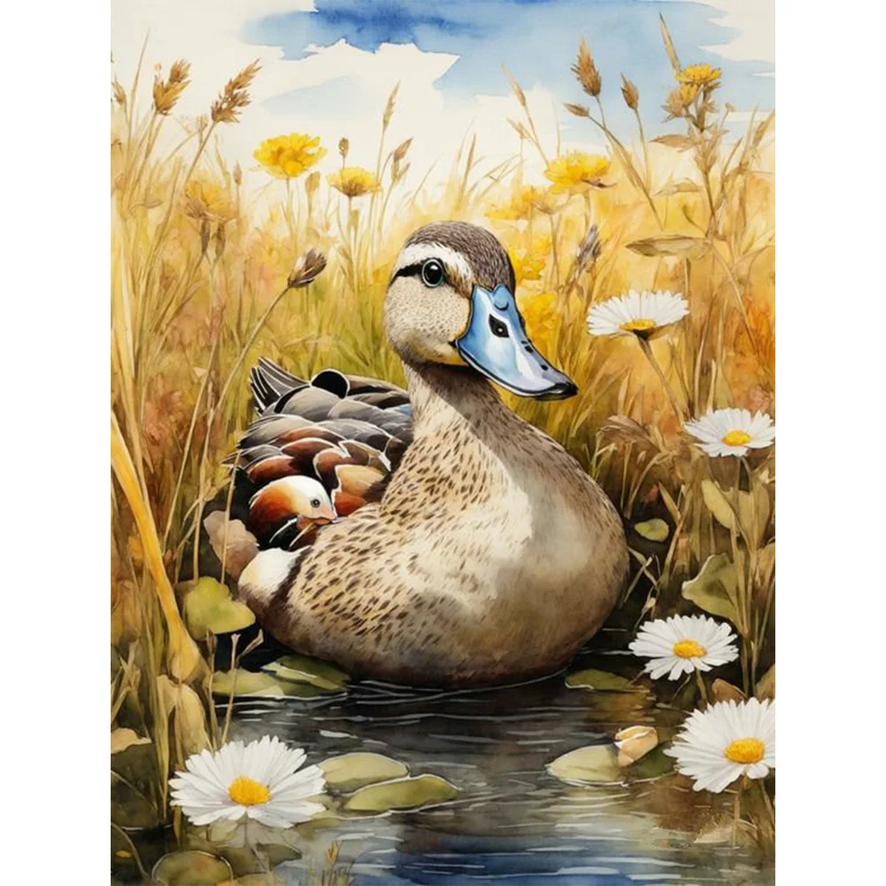 Full Round Diamond Painting - Woodland Duck(Canvas|30*40cm)