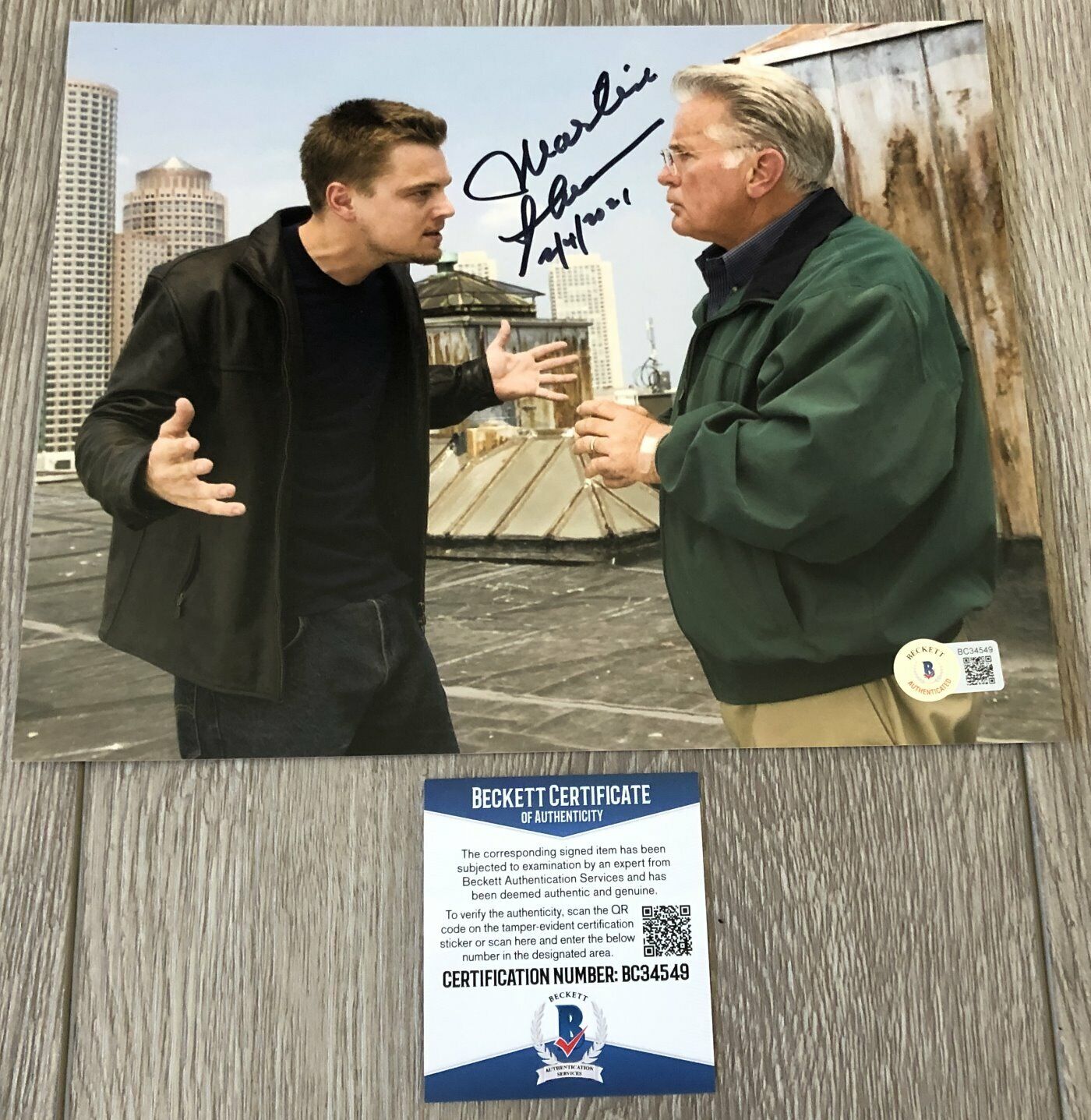 MARTIN SHEEN SIGNED AUTOGRAPH THE DEPARTED 8x10 Photo Poster painting & BECKETT BAS COA