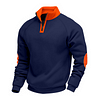 Men's Loose Casual Fleece Stand Collar Long Sleeve Sweatshirt by Inlyline