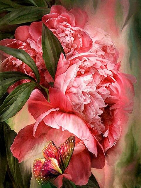 

Butterfly Peony – Paint By Numbers - 40*50CM, 501 Original