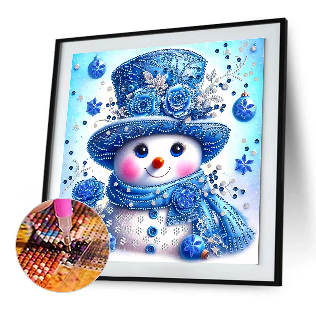 Snowman - Diamond Painting - Partial Special Shaped Drill (Canvas|30*30cm)