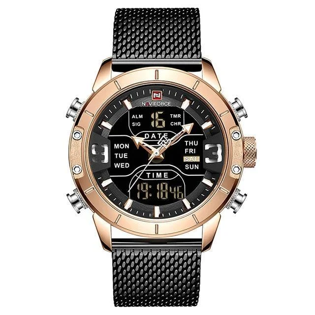 Zonevo Stainless Steel Wrist Watch