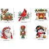 6Pcs Diamond Painting Acrylic Christmas Fridge Stickers Magnets Decals for Home Decor