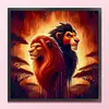【Limited Stock Sale】Two Lions-18CT Stamped Cross Stitch 50*50cm/19.69*19.69in tapestrymarket