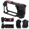 Quick Release Holder Mount for Insta360-AcePro2 Aluminum Frame Protective Frame Housing Case with Cold Shoe Mounts 1/4 Threaded Hole for Video Light Microphone