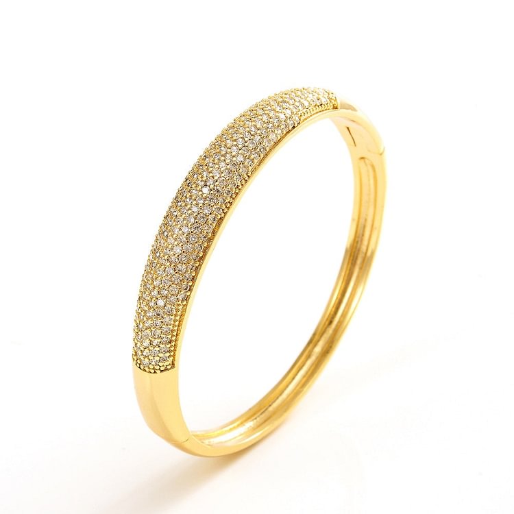 gold  Trend Fashion Korea Simple Micro Inlaid Diamond Word Lady Bracelets for Women